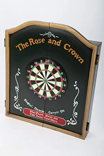 Produktbild: point home Dartschrank The Rose and Crown, Dartscheibe, Lifestyle-Möbel im Retrolook, 70cm