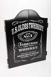 Produktbild: point home Dartschrank U.S. Oldest Whiskey, Dartscheibe im Retrolook, 64cm