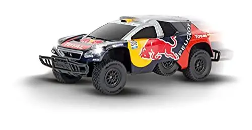 Produktbild: Carrera - 370162106X RC Peugeot 08 DKR 16 - Red Bull I ferngesteuertes Auto I Off-Road Fahrzeug I 2.4GHz I vollgefedertes Fahrwerk I Spielzeug für Kinder ab 6 Jahren & Erwachsene