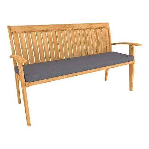 Produktbild: POKAR Bankauflage Bankkissen mit Abnehmbarem Bezug Sitzkissen für Bank Sitzbank Sitzpolster Bankpolster Stuhlkissen Gartenbank (180 x 40 x 5, Anthrazit)