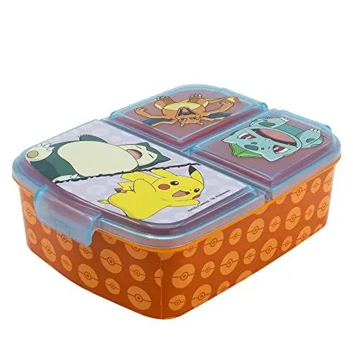 Produktbild: Stor BROTDOSE MIT MEHREREN FÄCHERN | POKEMON, Bunt