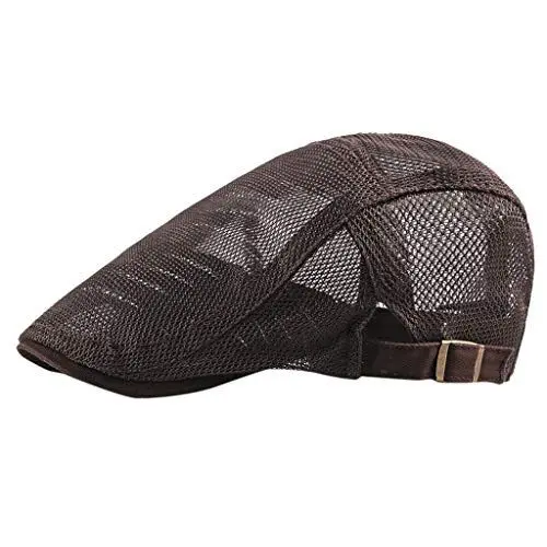 Produktbild: Poker Schirmmütze Kappe flache Cab Bie Summer atmungsaktive Evergreen Schirmmütze Wandern (Coffee, One Size)