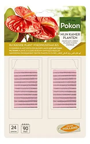 Produktbild: Pokon Blühpflanzen Düngerstäbchen, für alle blühenden Zimmerpflanzen, 3 Monate Langzeitwirkung, 24 Stück