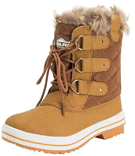 Produktbild: Polar Damen Schnee Stiefel Nylon Short Schnee Pelz Regen Wasserdicht Stiefel - Bräune - 41