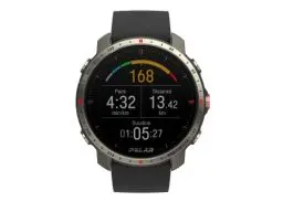 Produktbild: Polar Grit X Pro Titan – Premium Outdoor-Multisportuhr mit GPS – Strapazierfähigkeit auf Militärstandard, Saphirglas, Pulsmessung am Handgelenk, Lange Akkulaufzeit, Navigation, M/L