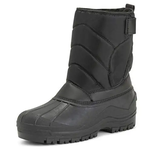 Produktbild: Polar Herren Dreck Nylon Strap Ente Schnee Winter Wohnung Regen Im Freien Stiefel - Schwarz - BLK46 AYC0147