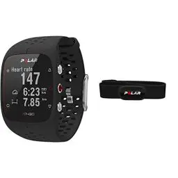Produktbild: Polar M430 Laufuhr, schwarz, M/L & H10 Herzfrequenz-Sensor, Schwarz, M-XXL, Unisex, ANT+, Bluetooth, EKG, Wasserdichter Herzfrequenz-Sensor mit Brustgurt