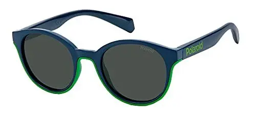 Produktbild: Polaroid Unisex Kinder PLD 8040/s Sonnenbrille, RNB/M9 Blue Green, 44