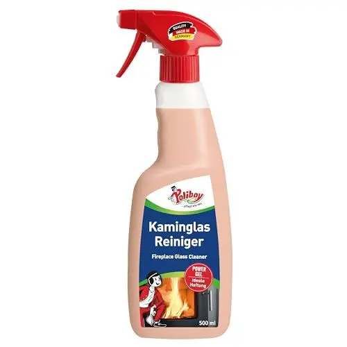 Produktbild: POLIBOY Kaminglas Reiniger - Ofenscheibenreiniger für Kaminscheiben und Ofenkacheln - 1x 500 ml - Made in Germany