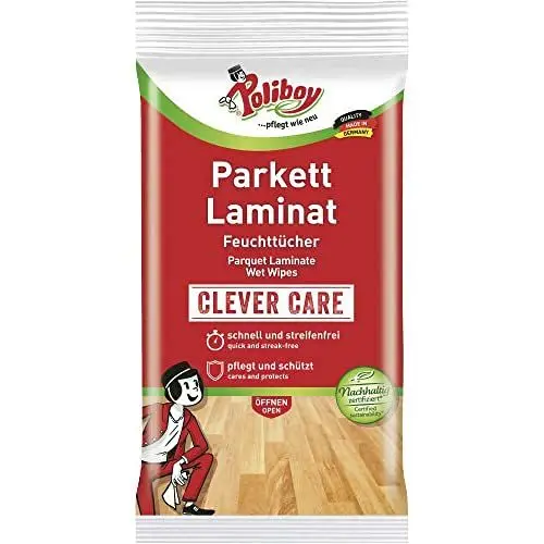 Produktbild: Poliboy Parkett/ Laminat-Feuchttücher, (1x15 Stück)