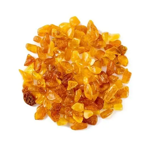 Produktbild: Polierte Bernsteinsteine (keine Löcher) (20 Grams) – 100% natürliche baltische Splitter für Schmuck und Perlen