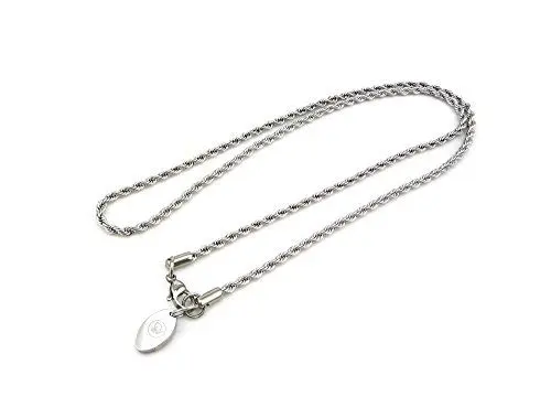 Produktbild: Polierte Edelstahl Halskette Double Chain Energetix 4you 2114 Uni Silber mit Magnetplättchen 419 Länge XL - XXL ca. 60 cm