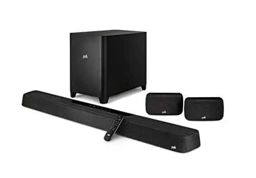 Produktbild: Polk Audio MagniFi Max AX SR 7.1.2 Heimkino Soundbar mit Wireless Subwoofer, Dolby Atmos, DTS:X, HDMI eARC, Bluetooth, AirPlay 2, Google Chromecast, Schwarz