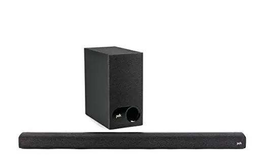 Produktbild: Polk Audio Signa S3 TV Soundbar mit Subwoofer, HDMI ARC, Bluetooth, Google Chromecast, Soundbar TV mit 5.1 Dolby Digital Decoding, AUX, optischer Eingang, Schwarz