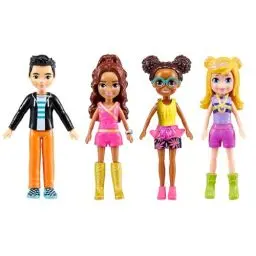 Produktbild: Polly Pocket Sparkle Cove Adventure Modeset - 4 Puppen, 45+ Modeteile, Oberteile, Hosen, Kleider, Accessoires, für Kinder ab 4 Jahren, HKW10