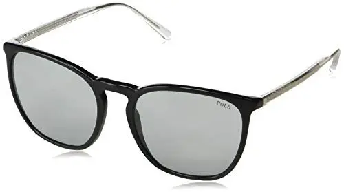 Produktbild: Polo Ralph Lauren Herren PH4141 Sonnenbrille, Schwarz (Schwarz / Hellgrau), 54