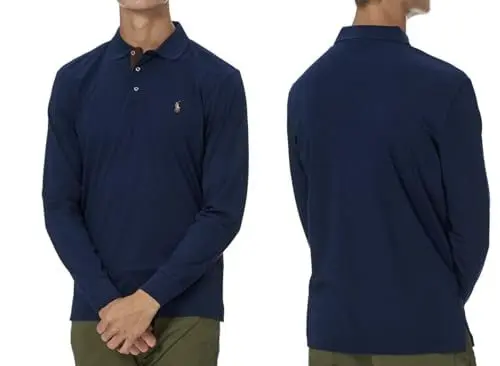 Produktbild: Polo Ralph Lauren Mod. 710721148 Poloshirt Interlock Baumwolle Lange Ärmel Slim Fit Herren Blau M