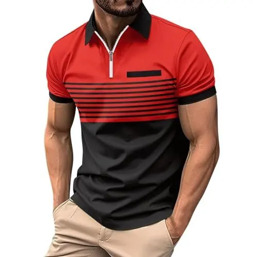 Produktbild: Polo T Shirt Herren Stylish Herren Tshirts Windproof Shirt T-Shirts für Herren Polo Herrentops, T-Shirts & Hemden for Beach 2024 Discount