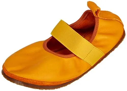 Produktbild: Pololo Jungen Mädchen Barefoot Ballerina Linda Outdoor gelb Ballerinas, 20 EU