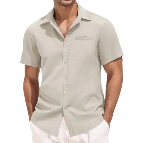 Produktbild: Poloshirt Herren Weiß Monochrome Golf Shirt Herren Windproof Langarm Polo Herren Herren Poloshirt Langarm Herrentops, T-Shirts & Hemden for Travel 2024 Black Friday