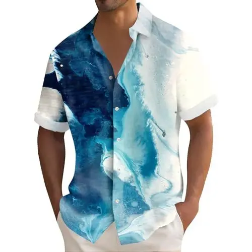 Produktbild: Poloshirts für Herren Kurzarm Tshirt Männer Hemd Kurzarm Herren Polo Herren Männer T Shirt Herren Hemden Kurzarm Poloshirt Herren Kurzarm Ralph Lauren Poloshirt Tshirt Männer Blau 2XL