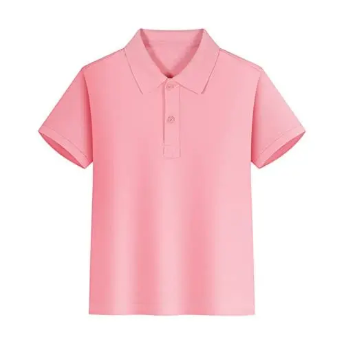 Produktbild: Polovers Junge Baumwollhemden Kurzarm Poloshirt Kinder Hemd Basic Top Einfarbige Oberteile Sportshirt Atmungsaktive Lässige Schaltflächen Kleidung (RD1, 7-8 Years)