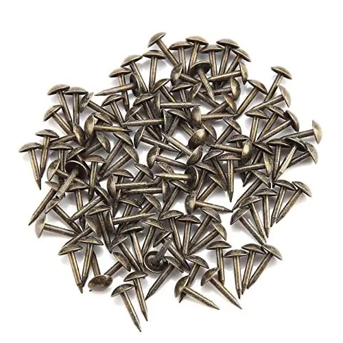 Produktbild: Polsternägel, 100 Stück, Verdickte Eisenklammern, Nägel, Befestigungselemente für Möbel, Trommeln, Holztüren(6 * 12MM)