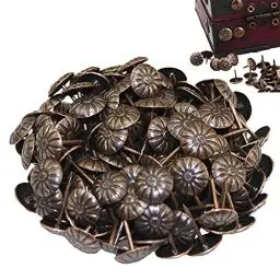 Produktbild: Polsternägel Polsterung Tack Nagel Teppichnägel Ziernägel Möbel Nagel Chrysantheme Muster Antik Optik für Holz Polstermöbel Dekor Türnagel Möbel Dekorative Packung 11 x 16mm Rote Bronze 500 Stück