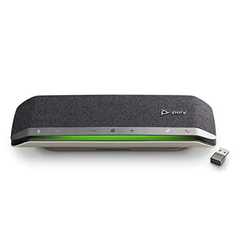 Produktbild: Poly - Sync 40+ Bluetooth Konferenzlautsprecher (Plantronics) - für flexibles Arbeiten, kompatibel mit PC/Mac via BT600 Dongle & Smartphones via Bluetooth, Teams (zertifiziert), Zoom & mehr kompatibel