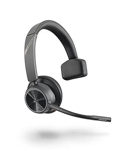 Produktbild: Poly – schnurloses Voyager 4310 UC-Headset (Plantronics) – Ein-Ohr-Headset – USB-A-Bluetooth-Adapter – kompatibel mit Teams (zertifiziert), Zoom und mehr, Schwarz
