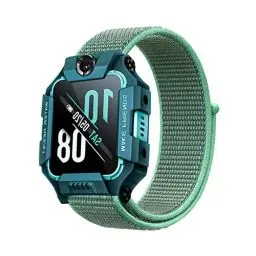 Produktbild: Polyjoy Kinder Nylon Armbänder kompatibel mit Watch Phone Z7/Watch Phone Z6/Z1 Armband, Kids Smartwatch Mädchen Jungen Weich Verstellbare Ersatzbänder-Green