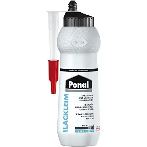 Produktbild: Ponal Lackleim, Weißleim mit hoher Verleimfestigkeit auf lackierten und kunstoffbeschichteten Oberflächen, 1x400ml
