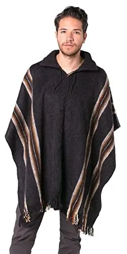 Produktbild: Poncho mit Kapuze,Schwarz,Einheitsgröße