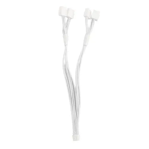 Produktbild: Pongnas PCIe 5.0-Verlängerungskabel 16-Pin (12+4) Stecker auf PCIe 5.0 4x8-Pin (6+2) Buchse 14-Zoll-Stromverlängerungskabel mit Ärmeln für RTX 4070, RTX 4080, RTX 4090, mit Transparenten