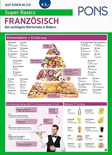 Produktbild: PONS Super Basics auf einen Blick Französisch: Der wichtigste Wortschatz in Bildern (PONS auf einen Blick)