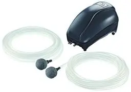 Produktbild: Pontec PondoAir Set 200 - Luftpumpen-Set zur Sauerstoffversorgung von Flora und Fauna / Teichbelüfter für den Einsatz an Teichen bis 2.000 l, Schwarz