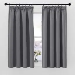 Produktbild: PONY DANCE Vorhänge Grau Blickdicht 2er Set Gardinen 160 cm Hoch Kräuselband Schlafzimmer Gardinen und Vorhänge Wärmeisolierend Thermovorhang Kälteschutz Kräuselband, H 160 x B 140 cm