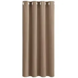 Produktbild: PONY DANCE Vorhang Blickdicht Gardinen Wohnzimmer 1 Stück H 180 x 140 cm Blickdichte mit Ösen Thermo Vorhänge gegen Hitze Curtain Verdunkelung, Cappuccino