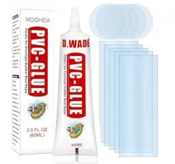 Produktbild: Pool Reparaturset, Wasserdicht Luftmatratze Reparaturset，Diese Durchsichtige Vinyl Repair Kit für PVC Gummiboote Aufziehen, Kajaks, Schwimmrings(60ml)