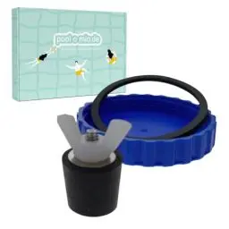 Produktbild: poolomio® Winterverschluss für Intex Pool mit Belebungsdüse | Set inklusive Deckel, Dichtung und Winterstopfen | kompatibel mit Allen Intex Pools mit Wasserbelebungsdüse ab Baujahr 2021