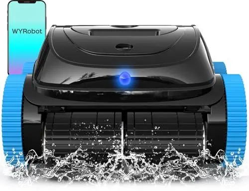 Produktbild: Poolroboter Akku Boden und Wand Wasserlinie 180 Minuten Pool poolroboter mit app WählbareReinigungsmodi,15600-mAh Schnellladung Vollautomatisch Poolreiniger für Bodeneingelassene Pool