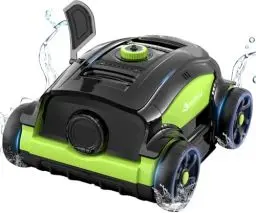 Produktbild: Poolroboter Akku für 130 Mins Reinigung，Poolsauger Kabellos mit LED-Indikator, Dualer Motor, Reinigungsbürste für den Boden, Automatische Poolreiniger für Pool bis zu 100 m² WINNY POOL CLEANER