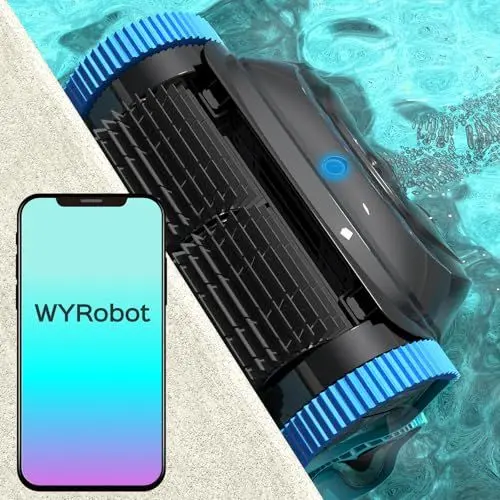 Produktbild: Poolroboter mit Akku (15600-mAh), Kabellos Poolroboter für Boden und Wand, Poolsauger Bodensauger mit 3 Motoren, Hält 180 Minunten Pool Bodensauger Geeignet auch für Wasserlinie Reinigung (Mit APP)