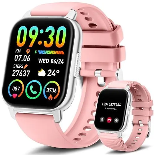Produktbild: Poounur Smartwatch Herren Damen mit Telefonfunktion, 1,85