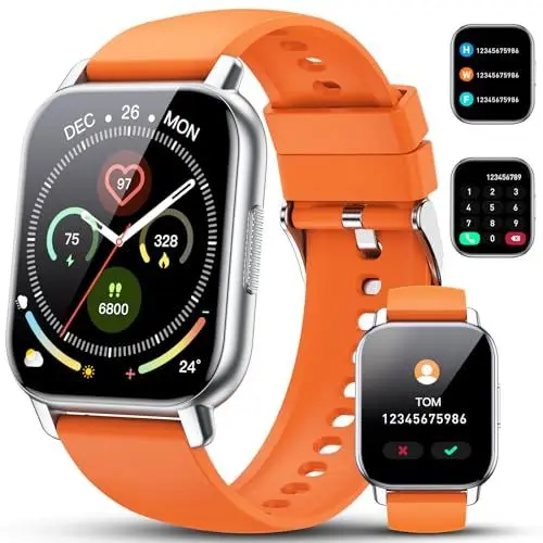 Produktbild: Poounur Smartwatch für Damen Herren,IP68 Wasserdicht Fitnessuhr
