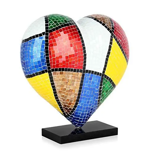 Produktbild: World Art Pop Art Heart, Glas, Sculptur, Herz, Mehrfarbig