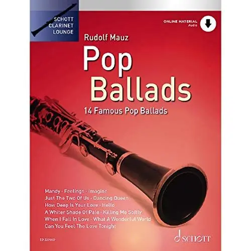 Produktbild: Pop Ballads: 14 berühmte Pop-Balladen. Klarinette. (Schott Clarinet Lounge)