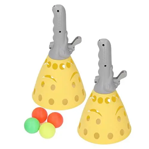 Produktbild: Pop-and-Catch-Ballspiel, Interaktive Outdoor-Indoor-Spielaktivitäten Launch-and-Catch-Ballspiel mit 2 Launcher-Körben und 4 Bällen Outdoor-Spielzeug für Jungen, Mädchen, Familie, Party, Garten