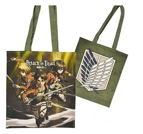Produktbild: Popbuddies - Attack on Titan: Eren, Mikasa & Armin - Tote Bag/Tragetasche - 35x40cm - 100% Baumwolle - original & lizensiert