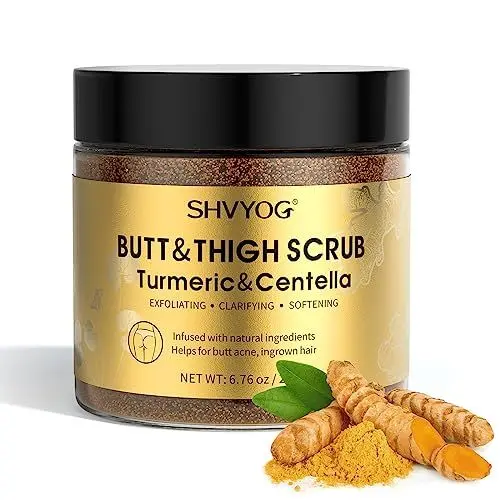 Produktbild: Po-Peeling-Waschmittel, Po-Peeling-Exfoliator mit Kurkuma und Centella zur Behandlung von Akne am Po, den Oberschenkeln, eingewachsene Haare, Bikinizone, Rasierpickel, Cellulite-Beseitigung